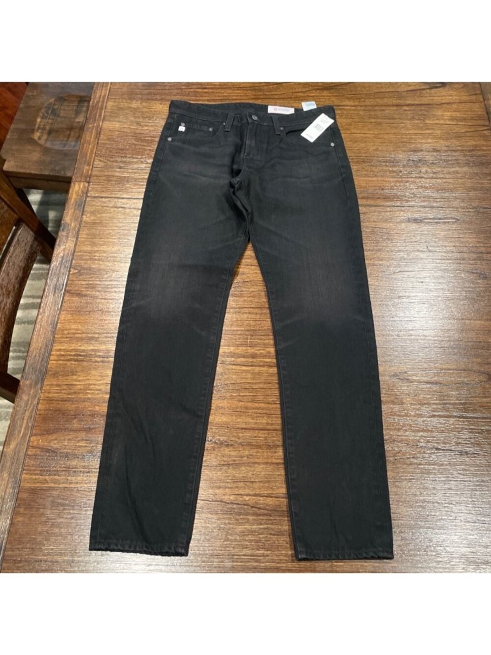 AG Slim Skinny Jean Mens 32x31.5 Black Faded Stretch AG-ED Denim Fall Casual